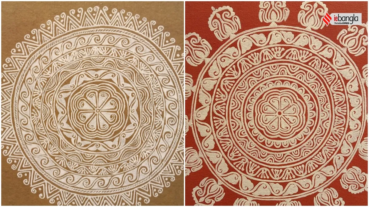 আলপনা, Traditional Alpana Workshop, Alpana Bidhan Biswas, কলকাতা আলপনা ওয়ার্কশপ, বাংলার আলপনা, বেঙ্গলি নিউজ, টপ বাংলা খবর, Alpona expert Bidhan Biswas, aplana, Top Trending, Top viral, special news, feature news, entertainment news, Bengali culter, Bengali entertainment,