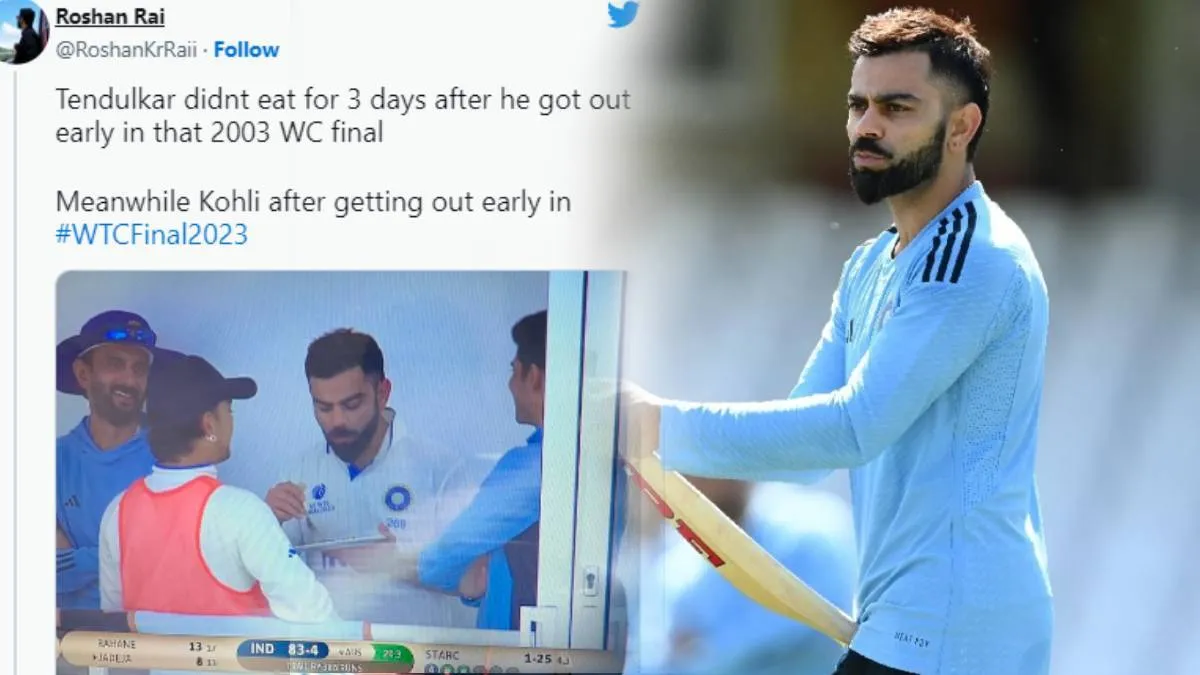India WTC Lost Virat Kohli Brutally Trolled Saying Sachin Tendulkar Did Not Eat Three Days Over Kohli Eating Photo Former Gives Slam Reply