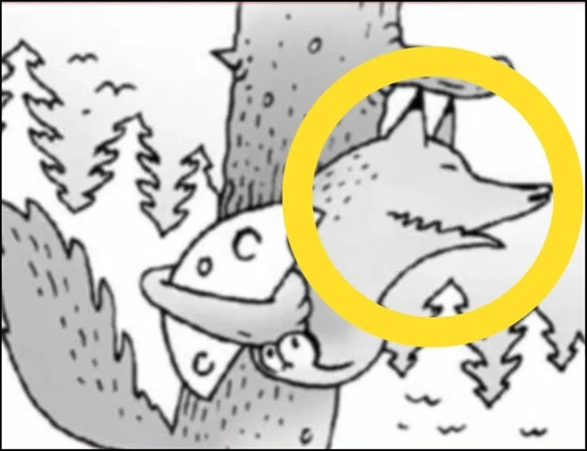 Optical illusions, IQ test,  fox in turtles, optical illusion of fox, optical illusion for IQ testing, find hidden fox
