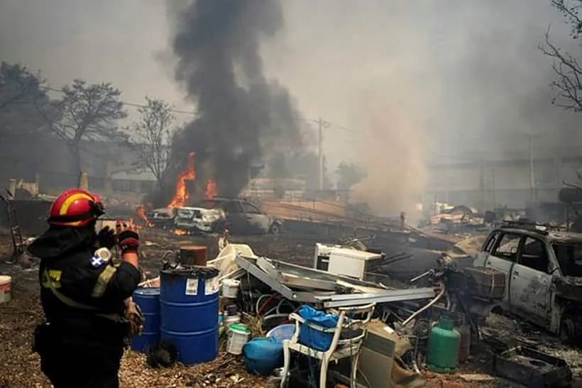 greece wildfires