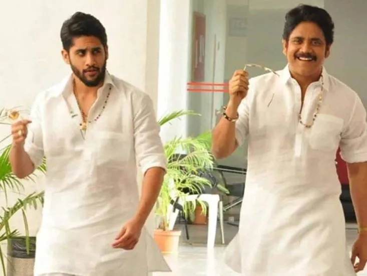 Naga Chaitanya and Nagarjuna