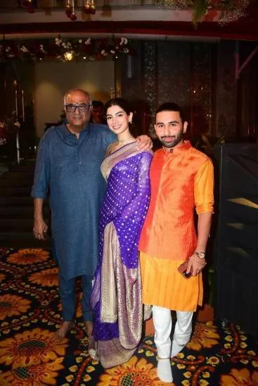 Boney Kapoor and Khushi Kapoor