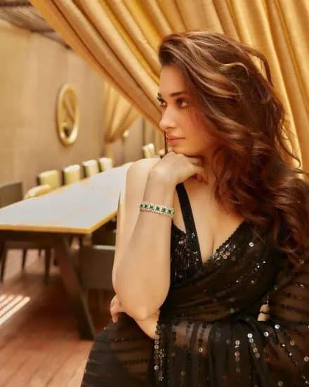 Tamannaah Bhatia Black Saree