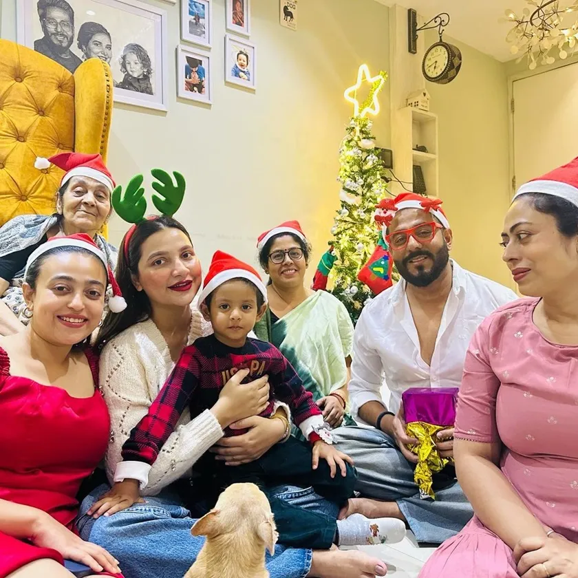 Tollywood actress Christmas celebration shubhasree Nusrat mimi

