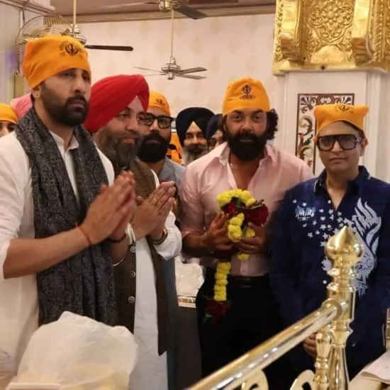 Ranbir Kapoor, Bobby Deol, and the entire team of Animal seek blessings at Gurudwara Bangla Sahib