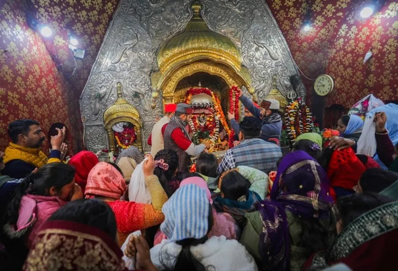 Devotees gathered in temples on the first day of new year in India