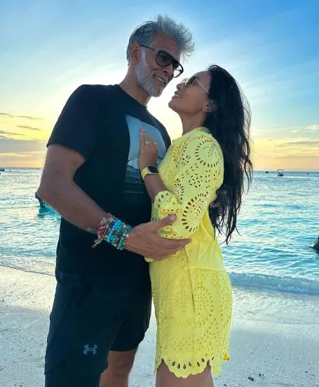 Milind Soman and Ankita Konwar