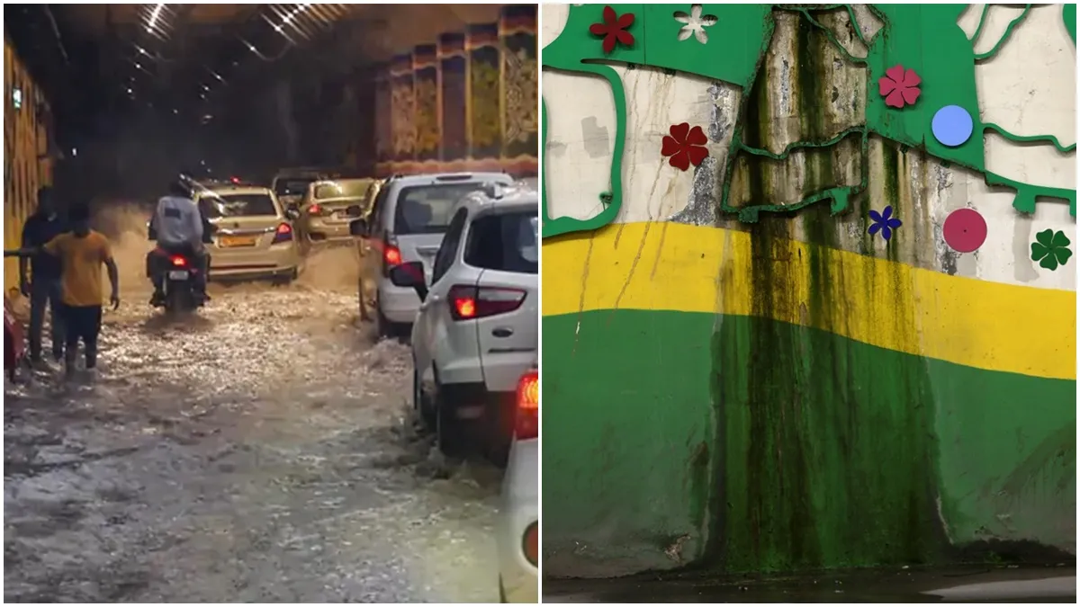 Pragati Maidan tunnel,  Flaws in Pragati Maidan tunnel, pragati maidan tunnel project cost, Pragati Maidan tunnel Design flaws, Pragati Maidan tunnel cracks, Public Works Department, Larsen and Toubro, Pragati Maidan tunnel waterlogging, Pragati Maidan tunnel underpass, Delhi news, Delhi city news, New Delhi, India news, Indian Express News Service, Express News Service, Express News, Indian Express India News