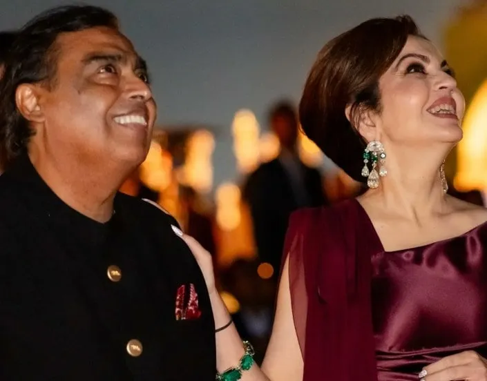 anant ambani and radhika merchants pre wedding celebration 2nd day first look of radhika anant nita mukesh ambani see photo 
