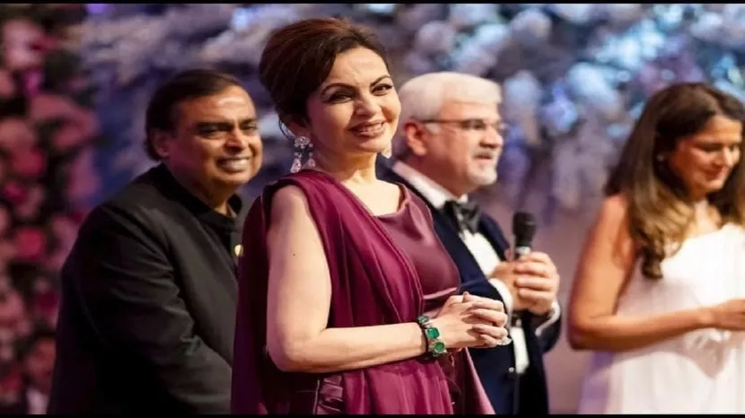anant ambani and radhika merchants pre wedding celebration 2nd day first look of radhika anant nita mukesh ambani see photo 