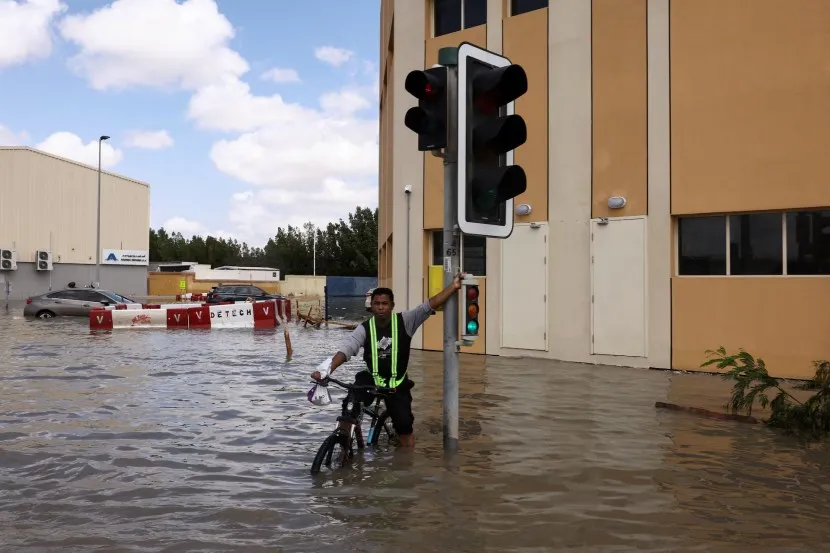 Dubai UAE Heavy Rainfall Floods Photos