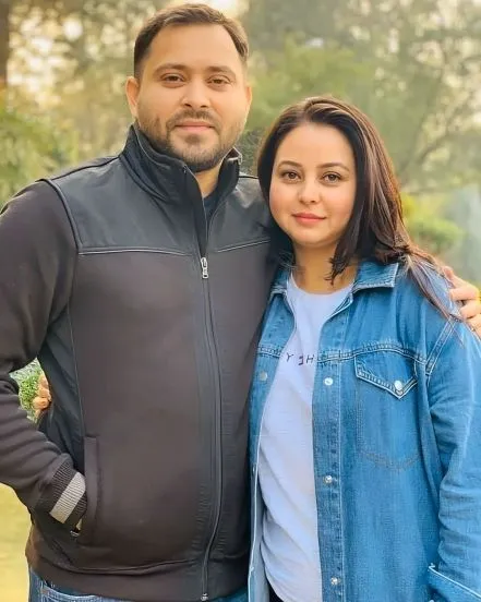 Rohini Acharya with Tejswi Yadav