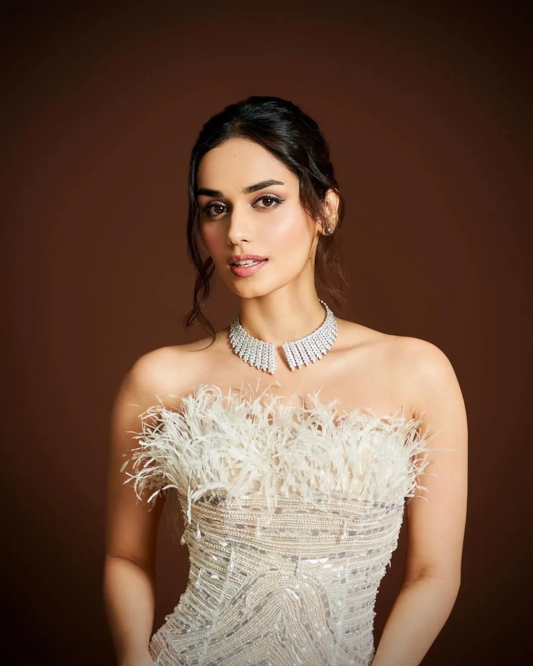 Manushi Chhillar Off Shoulder Dress