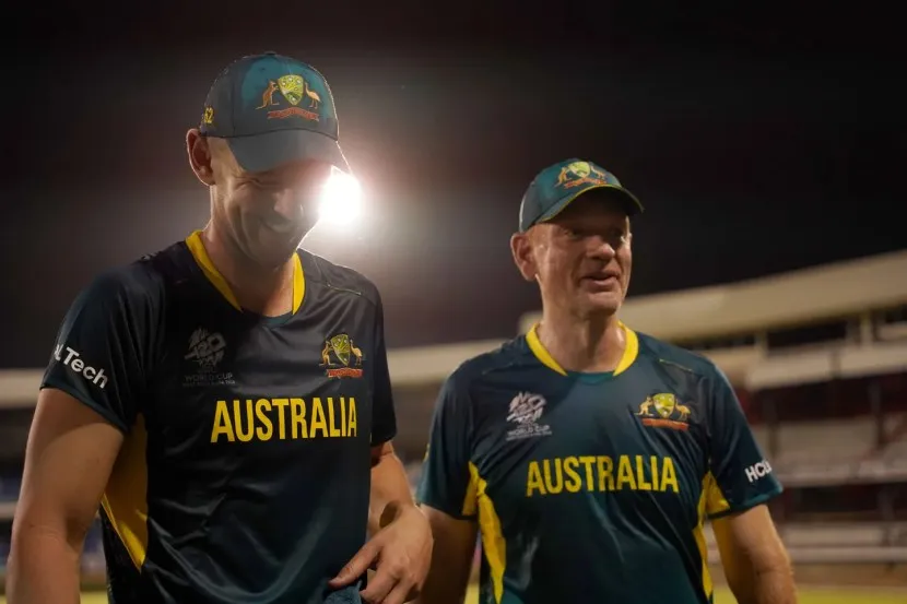 Australia Coaching Staff at T20 World Cup Warm up match