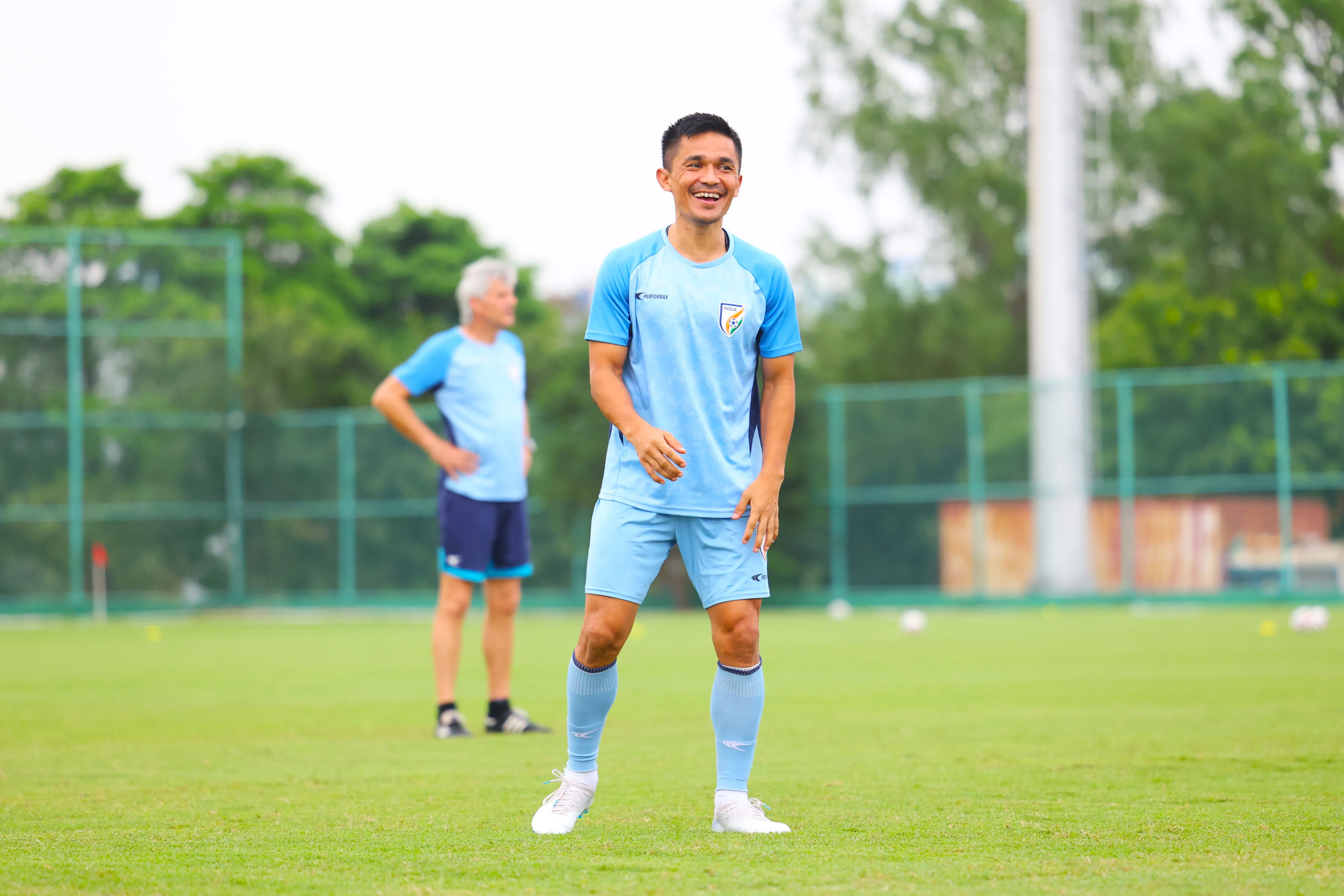 Sunil Chhetri practice ahead of India vs Kuwait