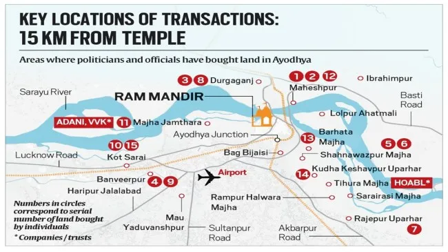 Ayodhya, Map, অযোধ্যায়, ম্যাপ,