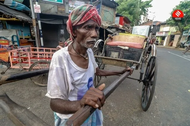 mechanic hand pulled rickshaw