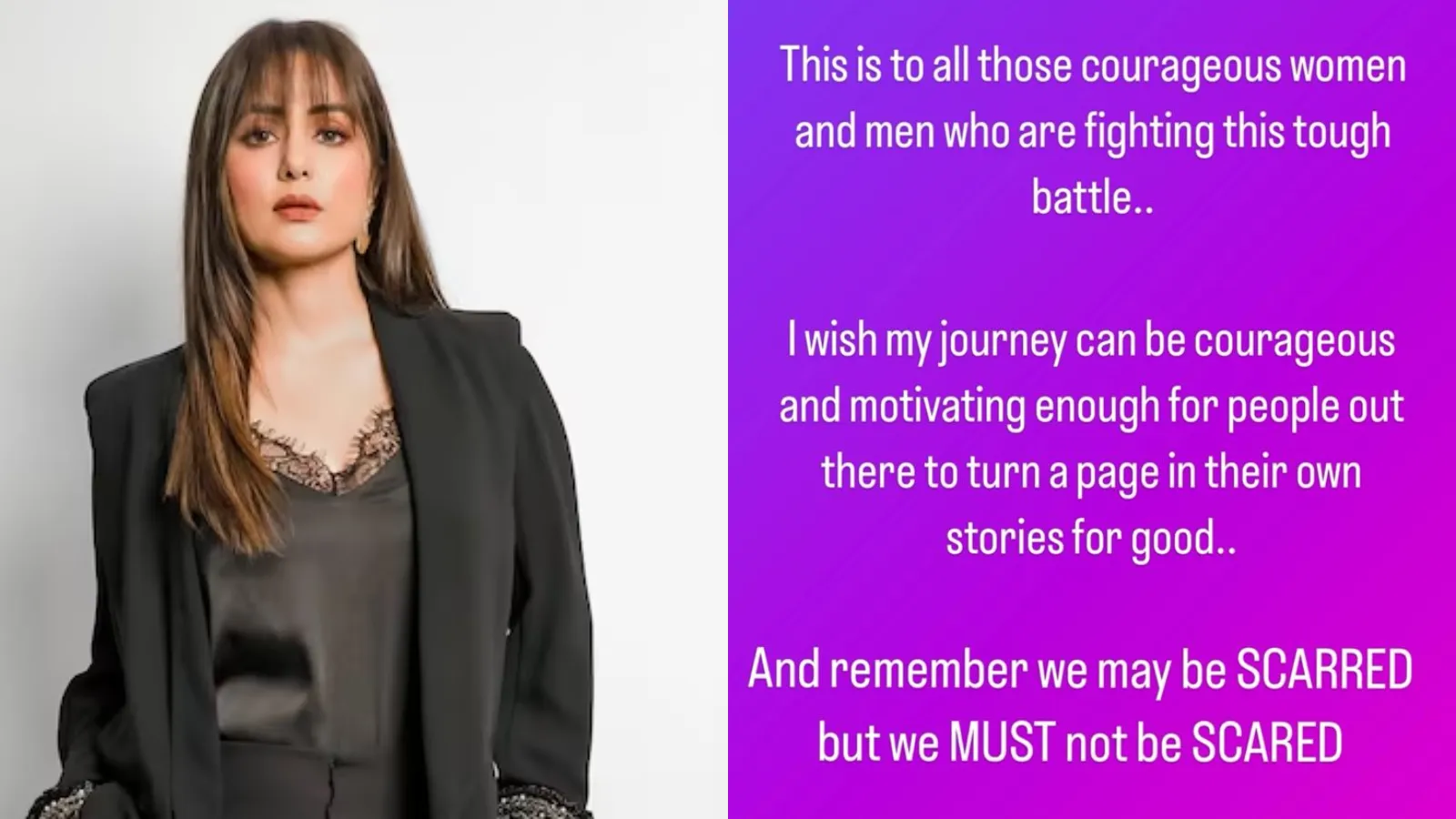 Hina Khan gave a shout out to those battling cancer