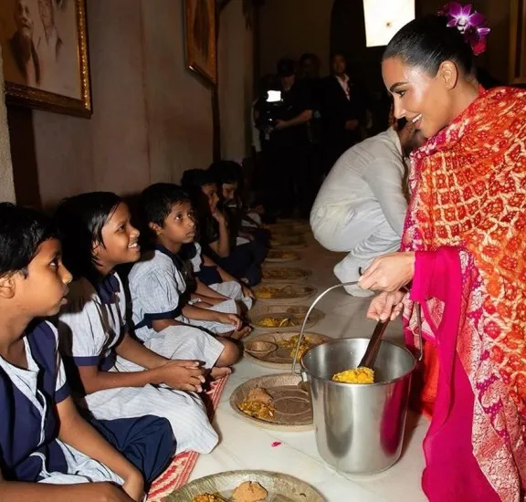 Kim Kardashian Visits Iskon Temple in Mumbai