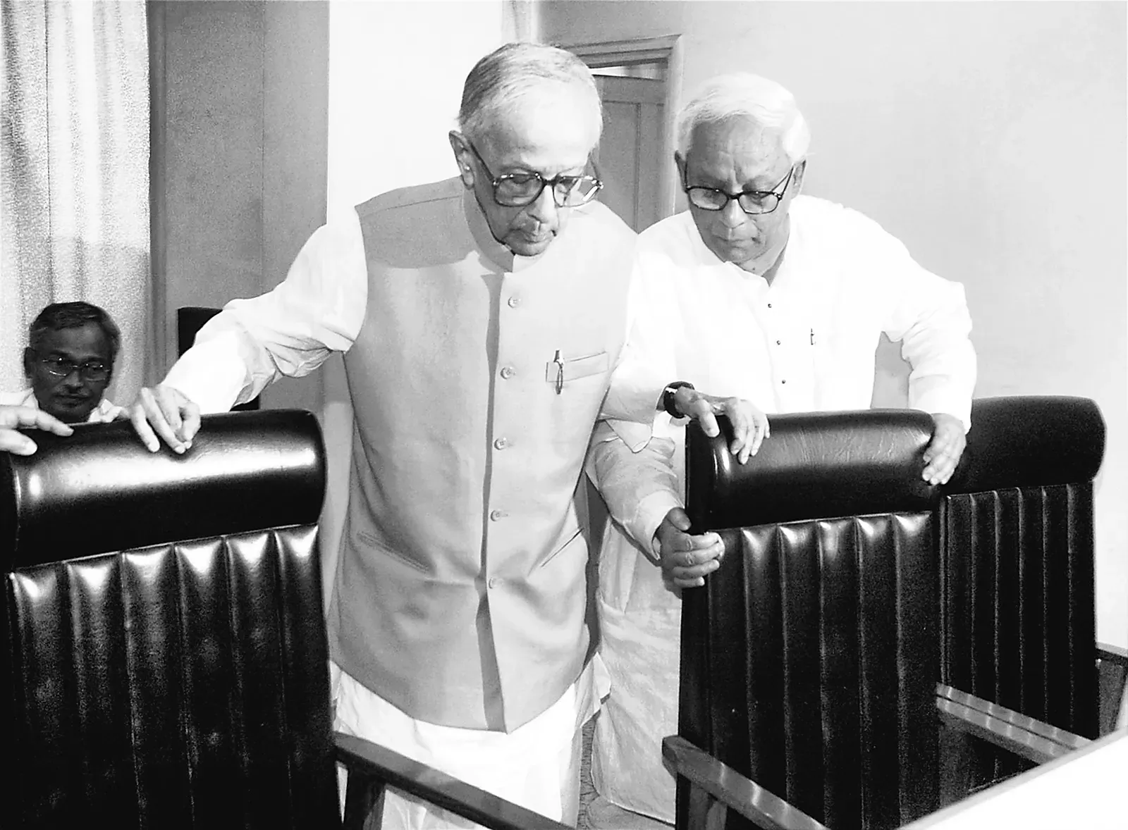 Buddhadeb Bhattacharjee with Jyoti Basu, 25TH CPI(M) STATE COMMITTEE MEETING