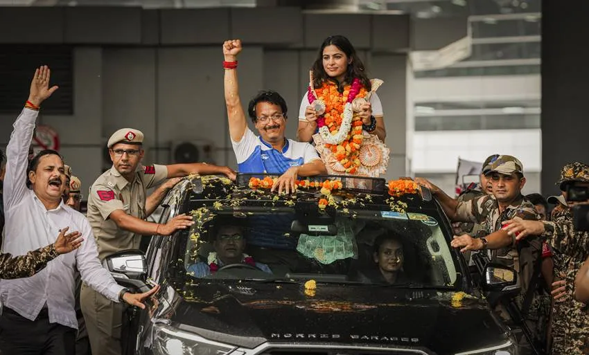Manu Bhaker returns to India