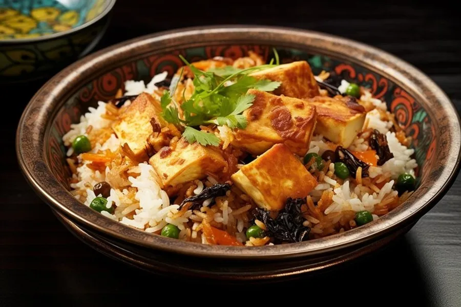 Chilli Paneer Fried Rice With Left Over Rice