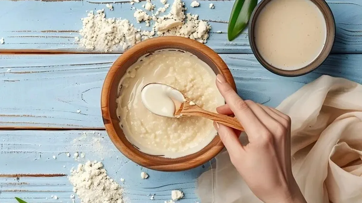 Rice Flour And Curd Night Face Mask For Glowing Skin 