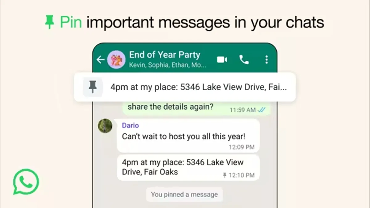 WhatsApp pin Feature