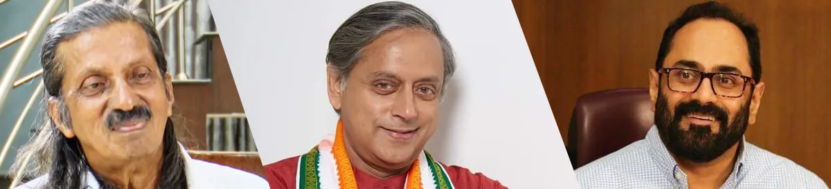 Pannyan Raveendran Shashi Tharoor Rajeev Chandrasekhar 