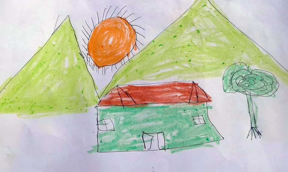  Rebuilding Kerala Colours of Hope, children's paitings from Relief Camp at Karthikappally Kuttanadu: