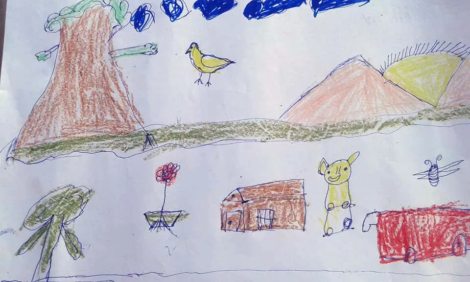  Rebuilding Kerala Colours of Hope, children's paitings from Relief Camp at Karthikappally Kuttanadu: