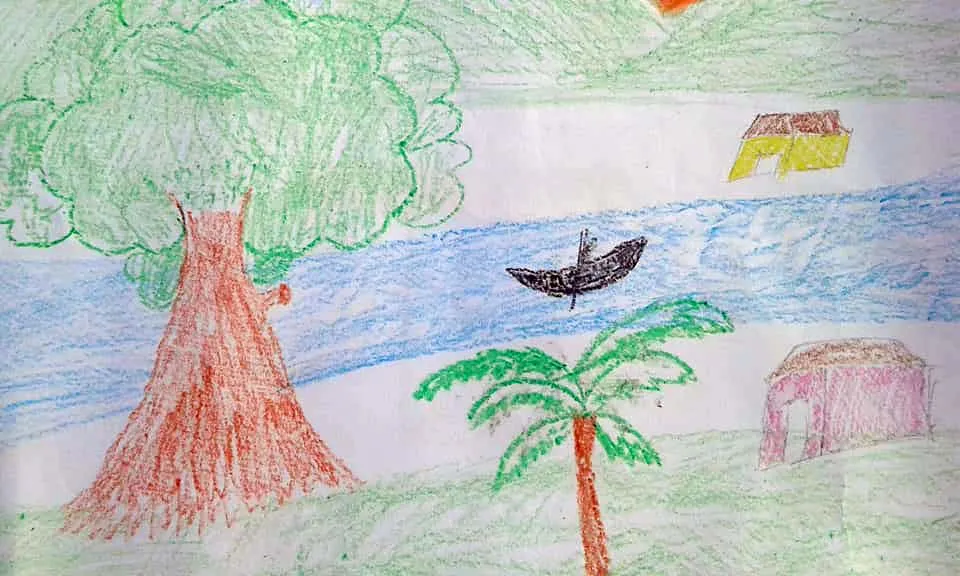  Rebuilding Kerala Colours of Hope, children's paitings from Relief Camp at Karthikappally Kuttanadu: