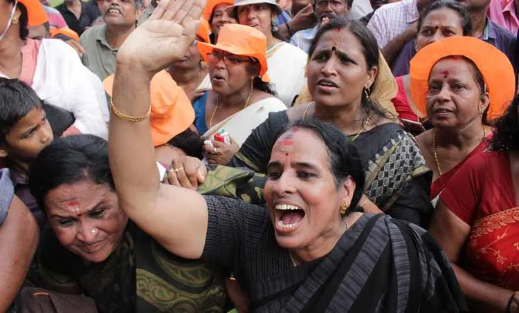 sabarimala ,protest
