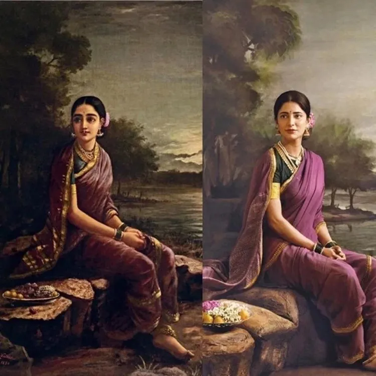 samantha akkineni, shruti haasan, സാമന്ത അക്കിനേനി, രമ്യ കൃഷ്ണൻ, aishwarya rajessh, ramya krishnan, ravi varma painting, naam, g venketram photographer, g ventetram calendar, calender 2020, suhasini maniratnam, Indian express malayalam, IE Malayalam