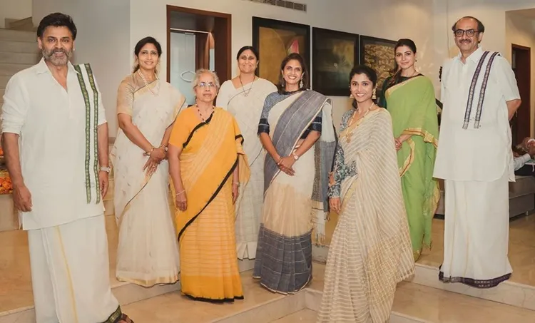 Rana Daggubati, Miheeka Bajaj, Rana Daggubati Miheeka Bajaj, Rana miheeka post wedding celebration, Rana daggubati miheeka bajaj satyanarayana puja, Samantha Akkineni, Naga Chaitanya, റാണാ ദഗ്ഗുബാട്ടി, മിഹീഖ, സാമന്ത, നാഗ ചൈതന്യ