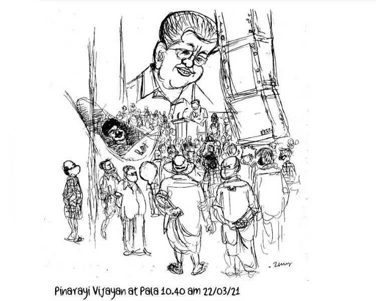 kerala assembly elections 2021, നിയമസഭാ തിരഞ്ഞെടുപ്പ് 2021, E P Unny , illustrations ,iemalayalam