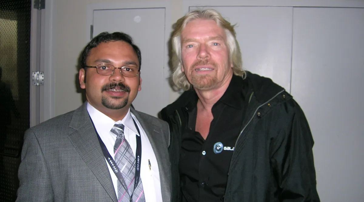 Santhosh George Kulangara, Santhosh George Kulangara space tour, Santhosh George Kulangara first indian space tourist, Santhosh George Kulangara Virgin Galactic, Santhosh George Kulangara Sancharam travel videos, Santhosh George Kulangara Labour India, Santhosh George Kulangara world traveller, Santhosh George Kulangara space tour trainig phots, Santhosh George Kulangara travel videos, Santhosh George Kulangara Safari TV, indian express malayalam, ie malayalam