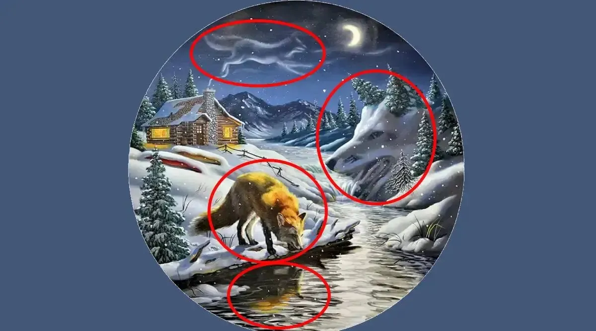 Optical Illusion Pictures, Spot the foxes, ie malayalam