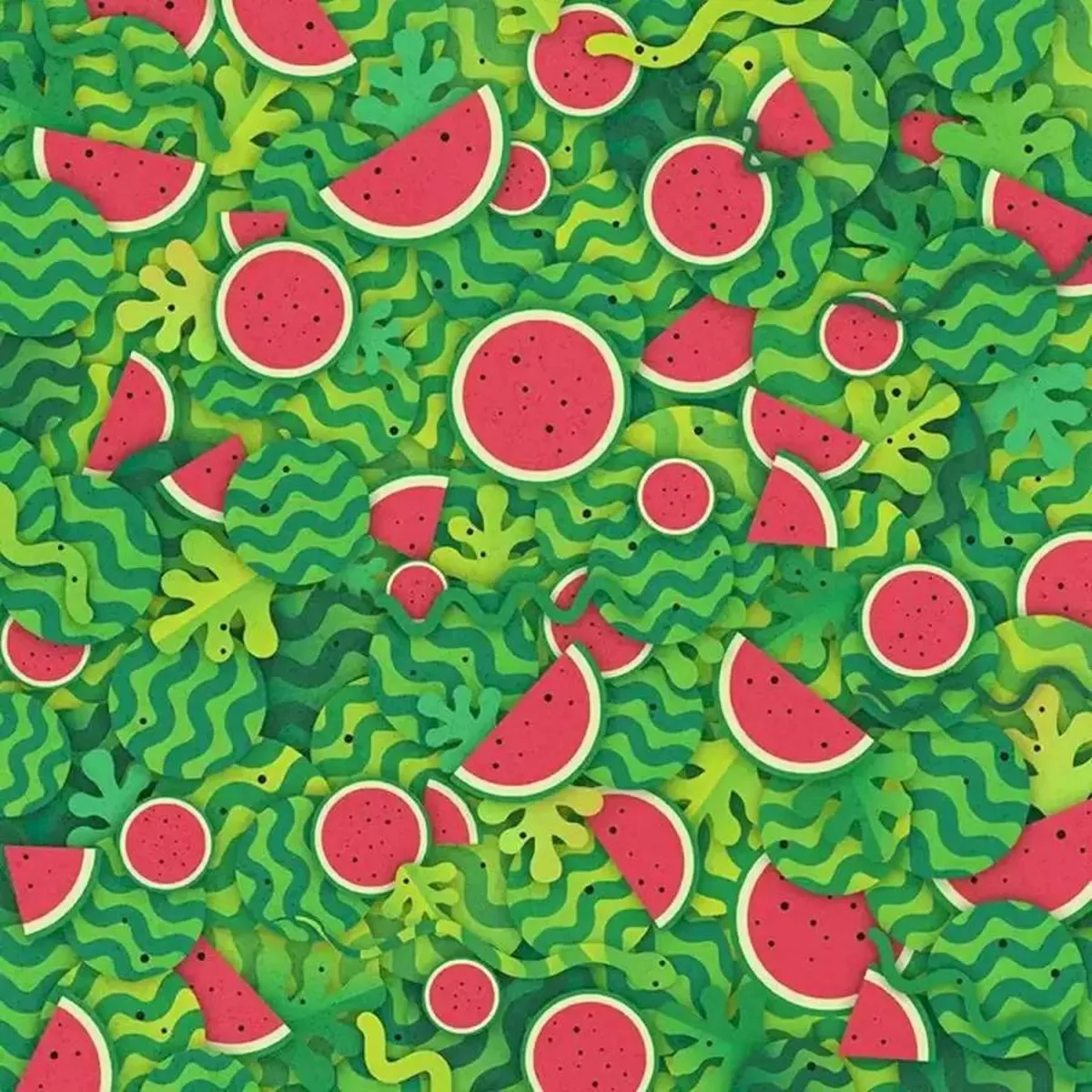 Optical illusion, spot the snake among watermelon, spot the snake optical illusion, ie malayalam