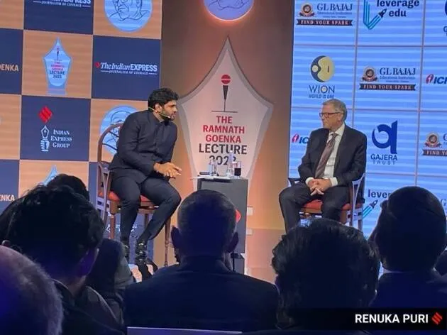 Bill Gates in India, Bill Gates Ramnath Goenka Memorial Lecture, RBI governor, Economic Challeges worldwide, Covid-19