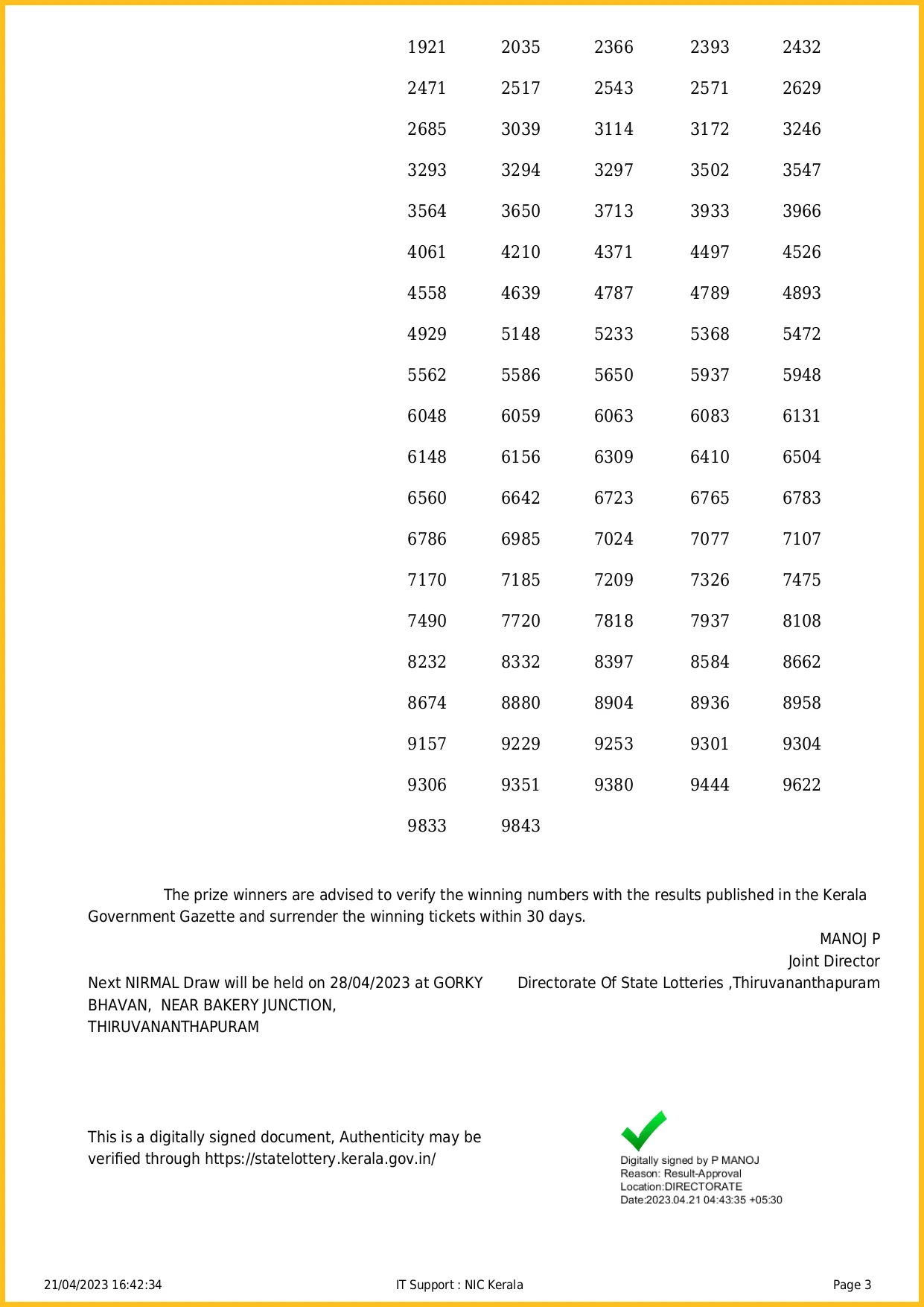 Nirmal Lottery