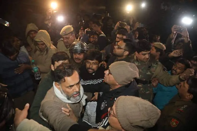 Yogendra Yadav claimed that he was stopped from entering JNU campus.
