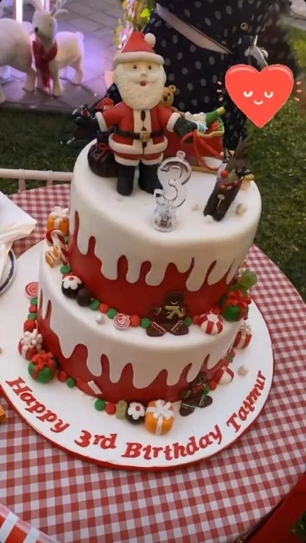 taimur birthday cake