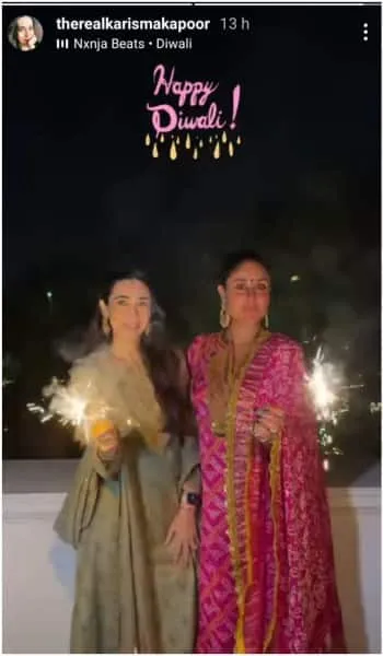 Kareena and Karishma sparklers
