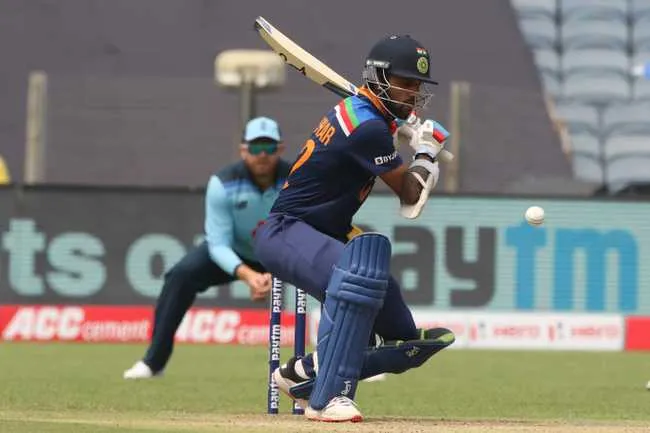 Dhawan switched gears after getting to his half-century.