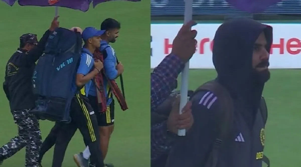 Video Virat Kohli walks for indoor practice session Bengaluru India vs New Zealand 1st Test Tamil News 