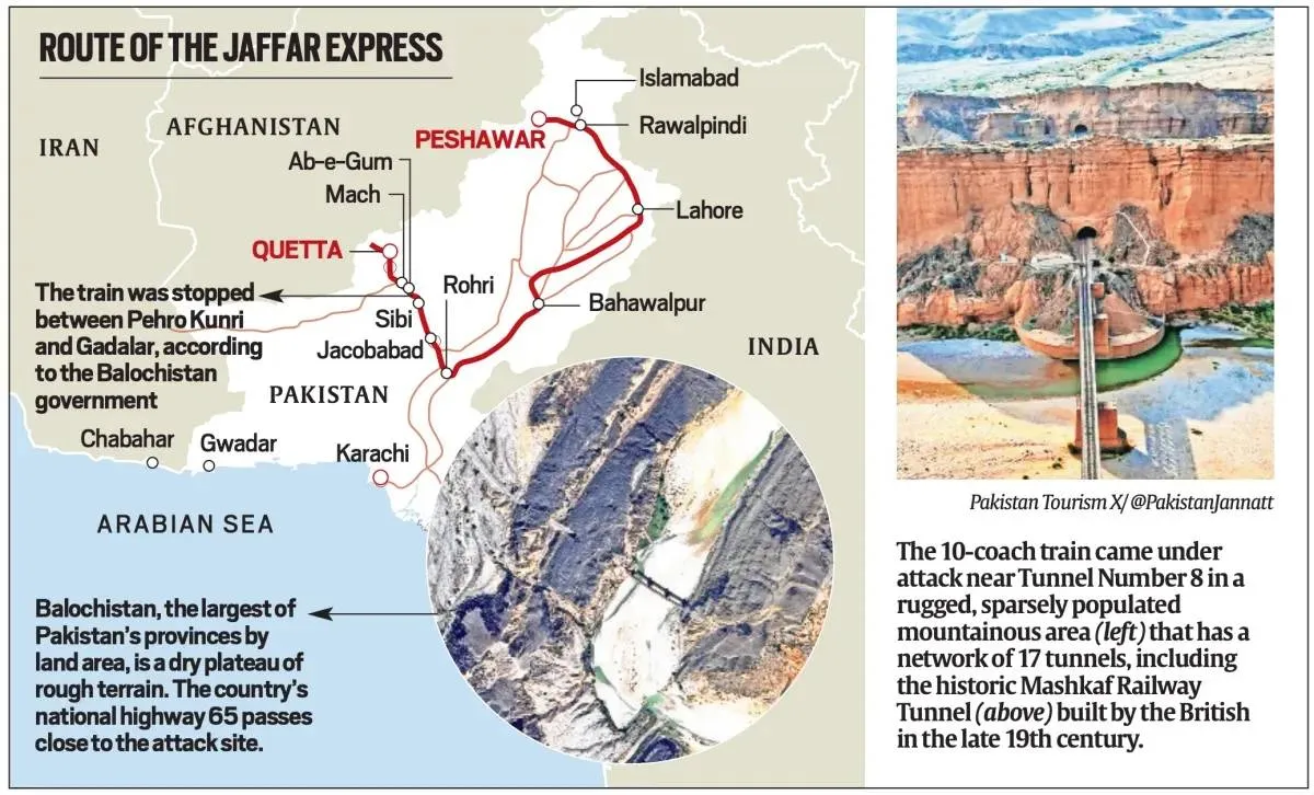 Pakistan train hijack bla