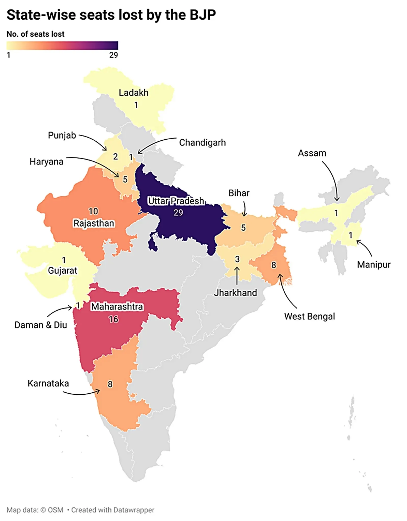 bjp loss map