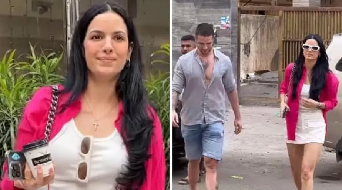 Natasa Stankovic with model fitness trainer Aleksander amidst of divorce rumours with Hardik Pandya video Tamil News 