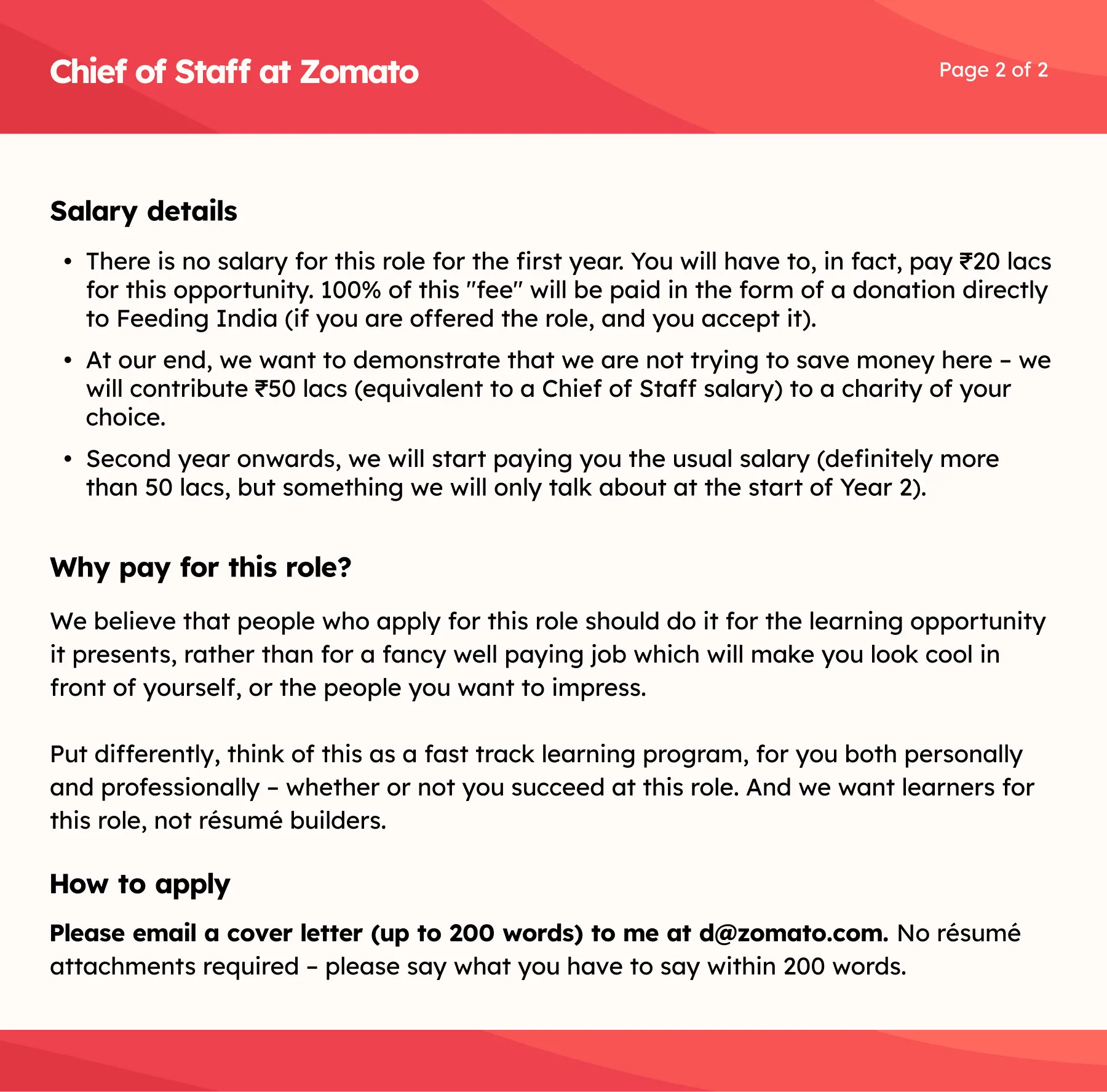 zomato chief of staff 2